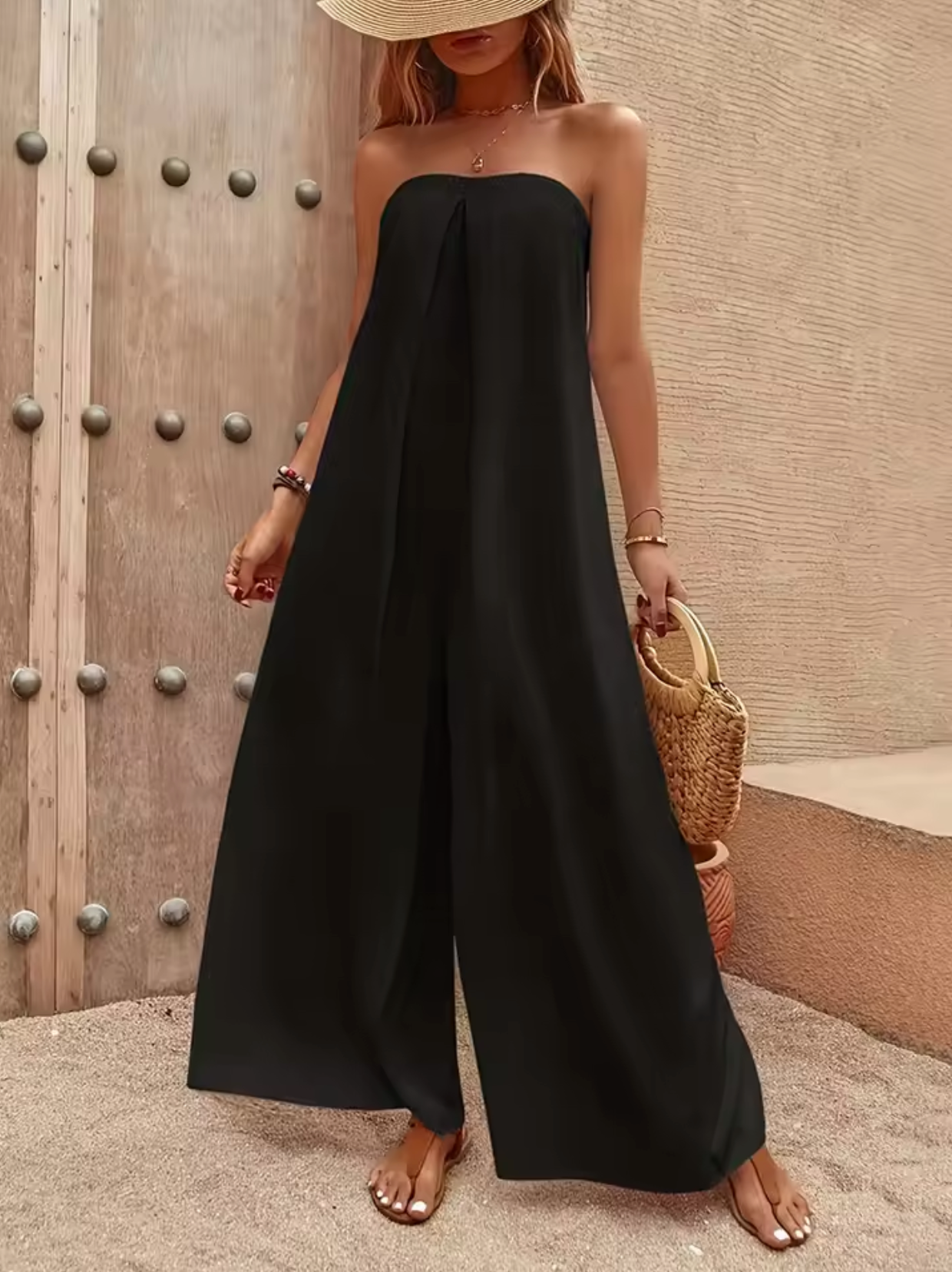 Women's Maxi Dress - Strapless - Loose Fit - Light and Breathable