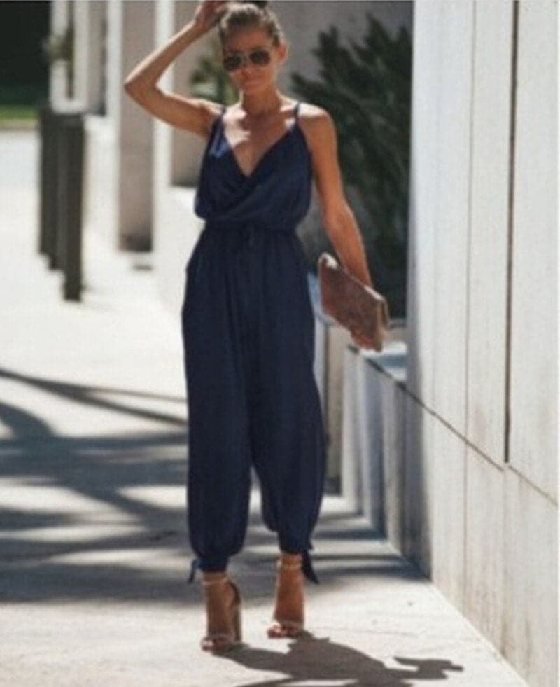 Women's Maxi Dress - Floral Print - Sleeveless with Spaghetti Straps - Loose Fit - High Slit