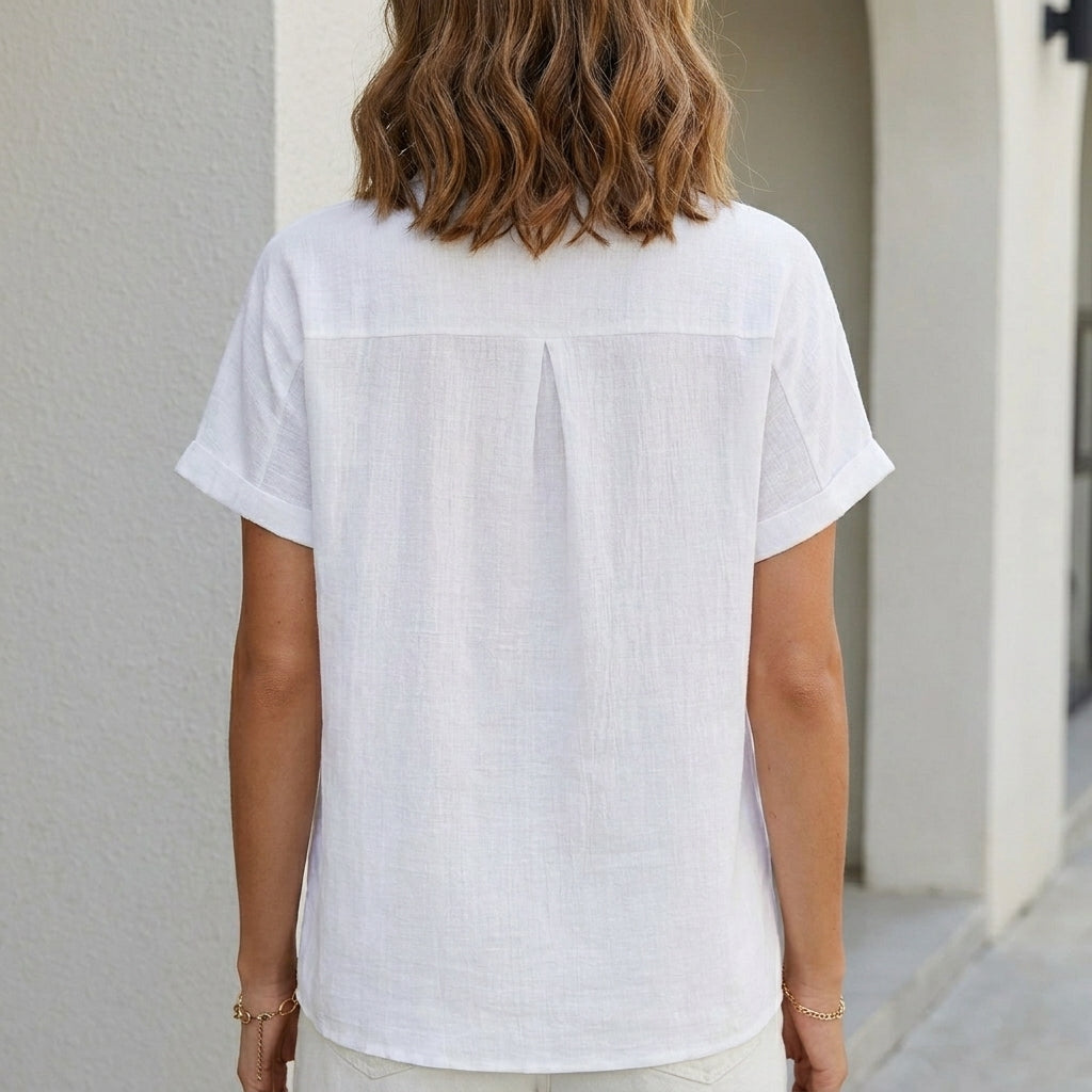 Relaxed Fit Button Front Blouse for Women – Effortless Everyday Comfort