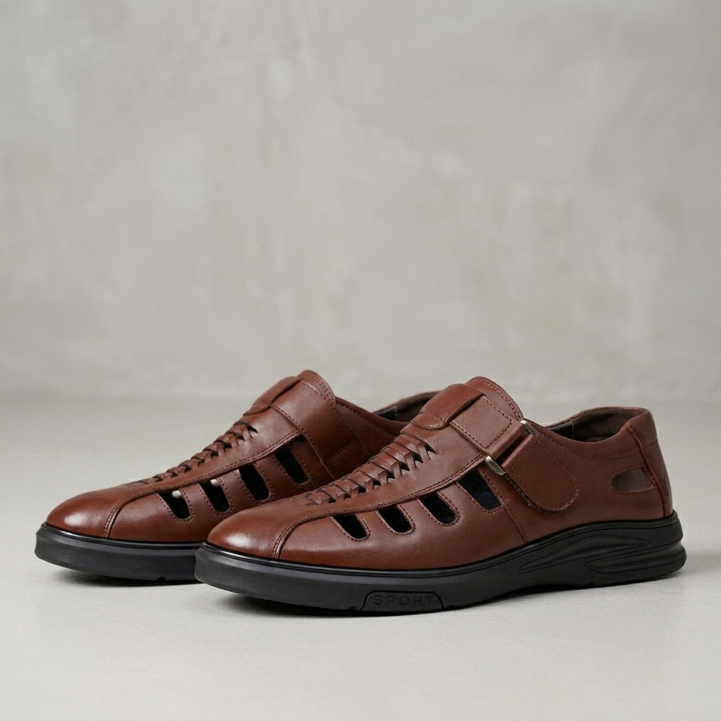Closed-Toe Walking Sandals for Men – Breathable Comfort & Everyday Support