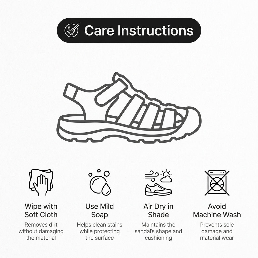 Hand-Stitched Closed Toe Sandals for Men – Breathable & Adjustable Comfort