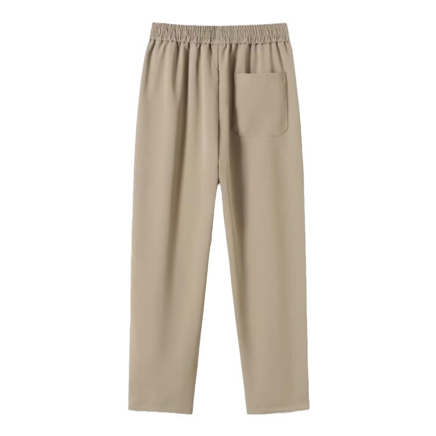 Men's Trousers – Straight Leg – Relaxed Fit – Breathable Fabric – Drawstring Waist