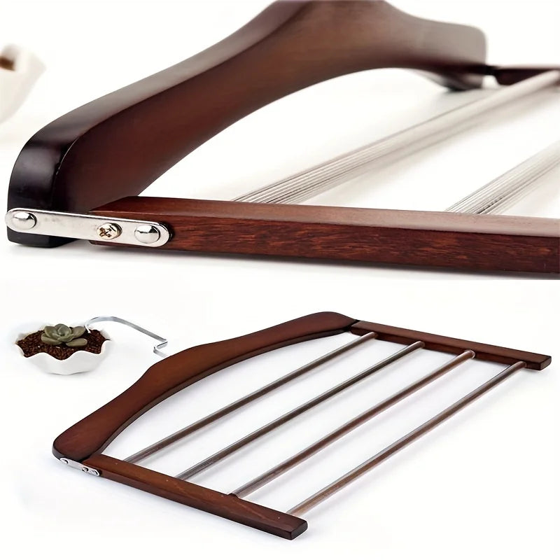 Contemporary Oak Multi-Bar Pants Hanger