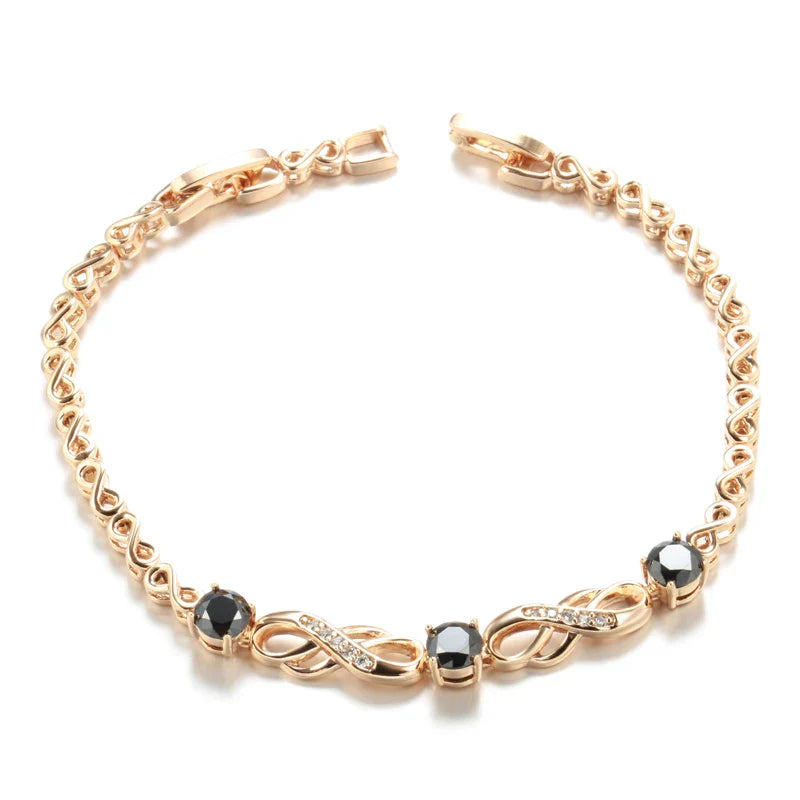 Lily Infinity Link Chain Bracelet | Stone Embellished Bracelet