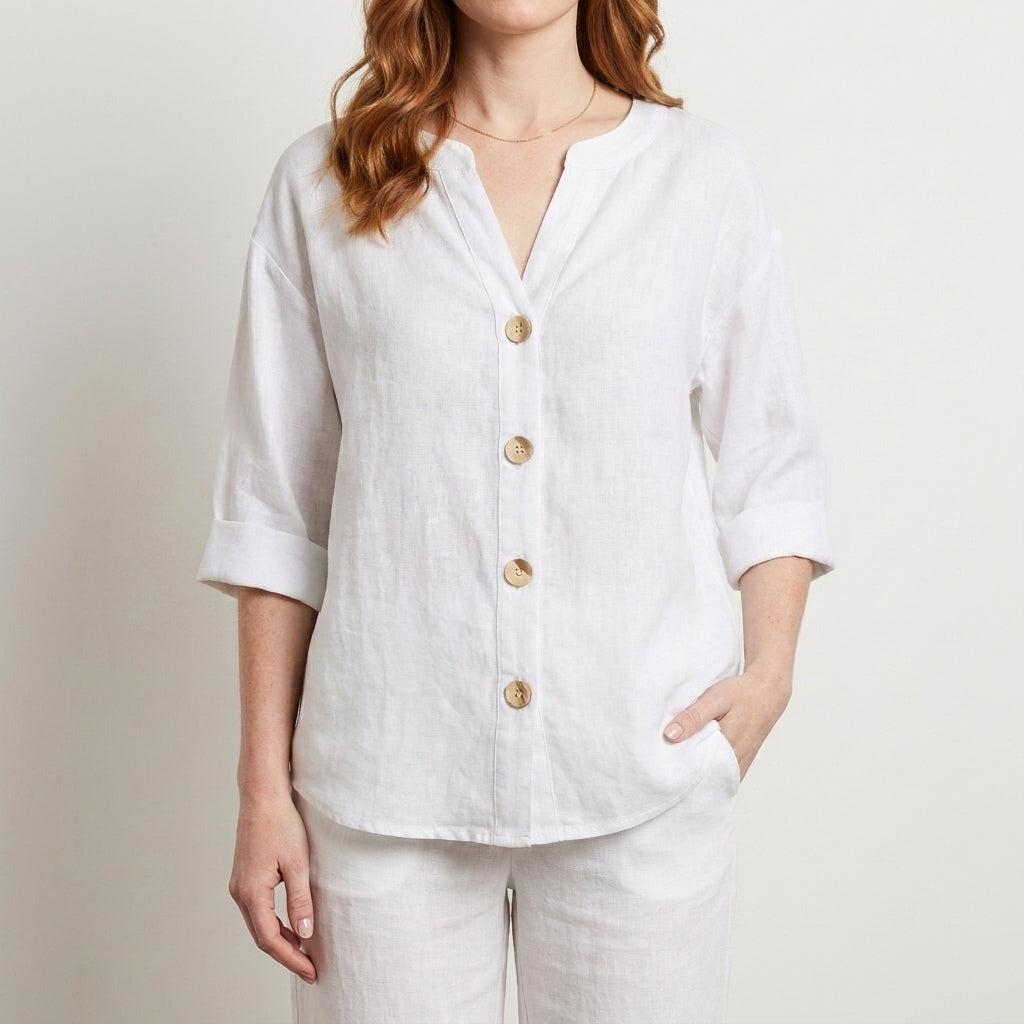 Casual Button Front Blouse for Women – Effortless Everyday Style