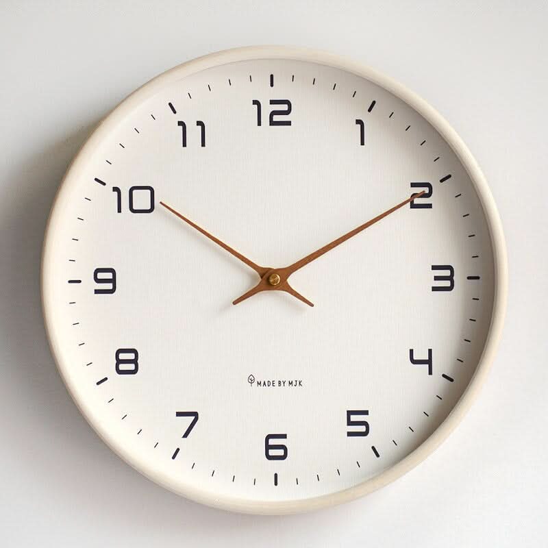 Minimalist Wooden Wall Clock with Slim Frame
