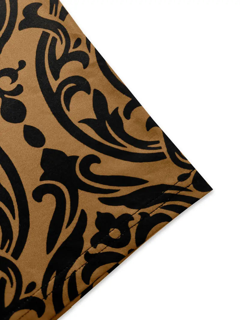 Women's Bodycon Dress - One Shoulder - Midi Length - Elegant Patterned Design