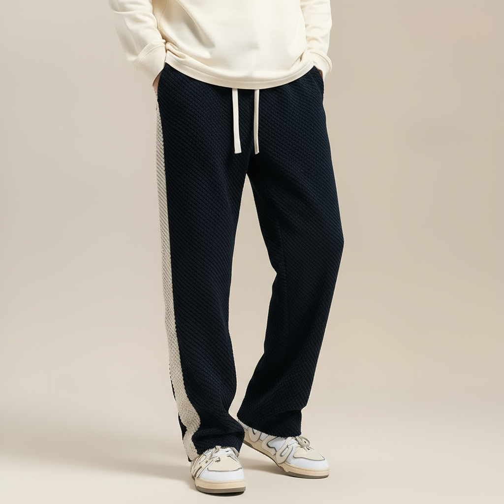 Lucas Relaxed Fit Sweatpants | Drawstring Waist Side Stripe Sweatpants