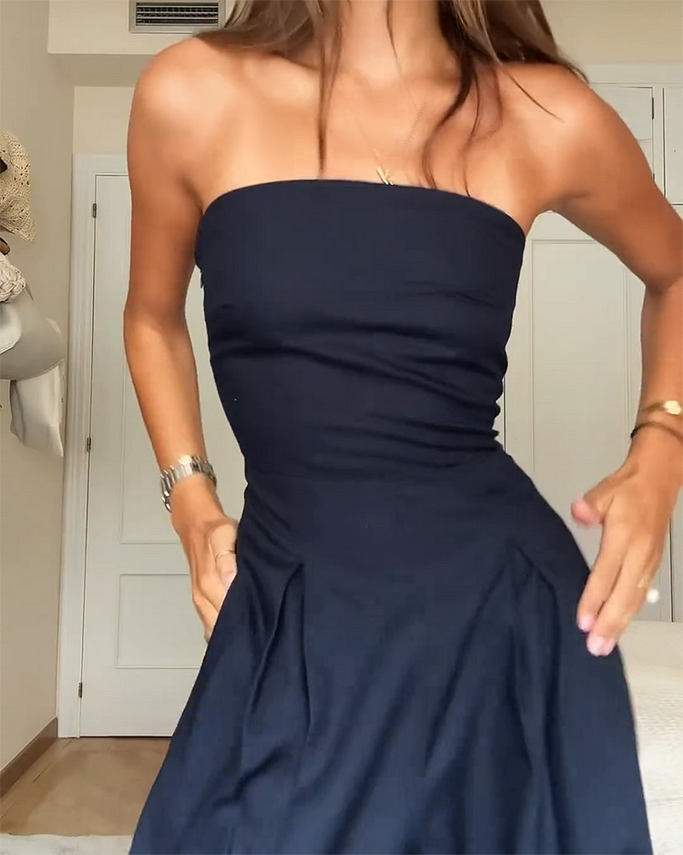Women's Strapless Jumpsuit - Flowy Fit - Wide Leg - Elegant & Comfortable