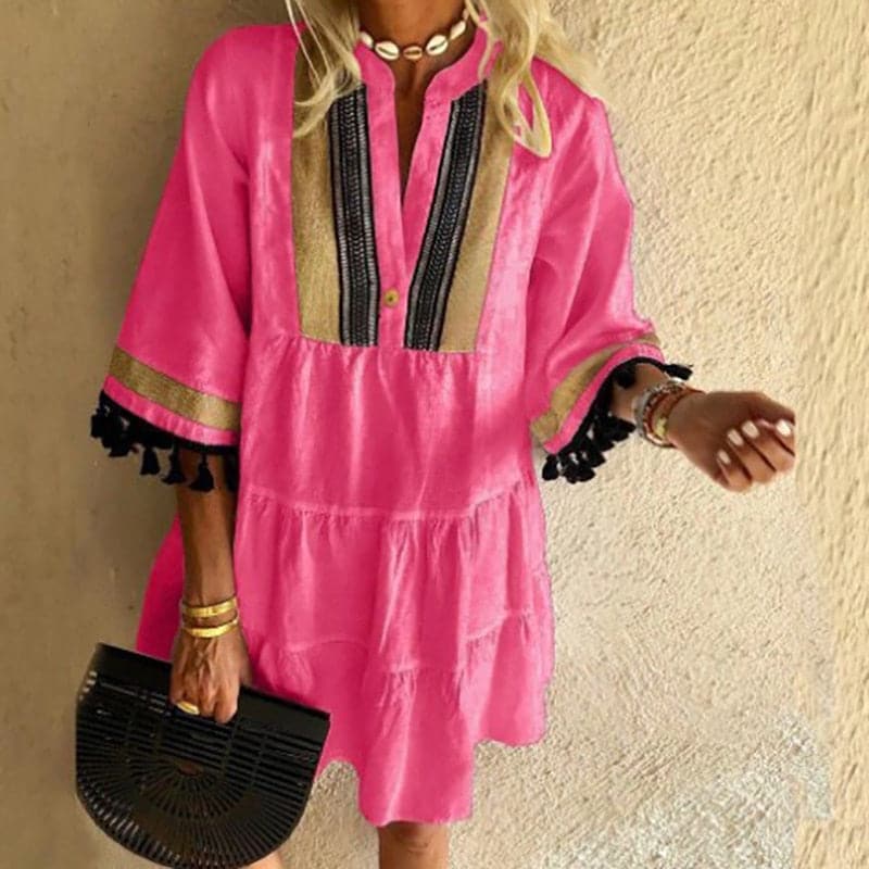 Melanie - Light Bohemian Dress with Ruffles