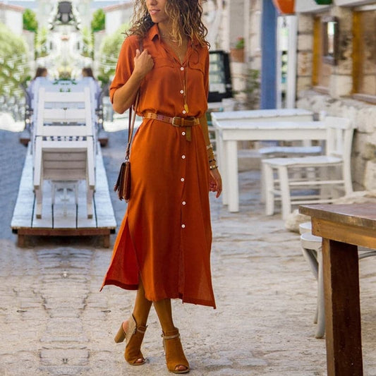 Lucie - Elegant summer dress with belt