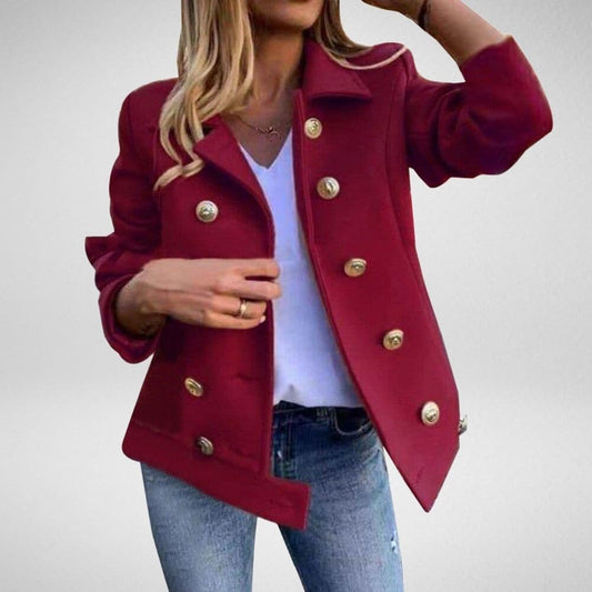 Women's Blazer - Double Row Buttons - Classic Tailored Fit - Notch Lapel