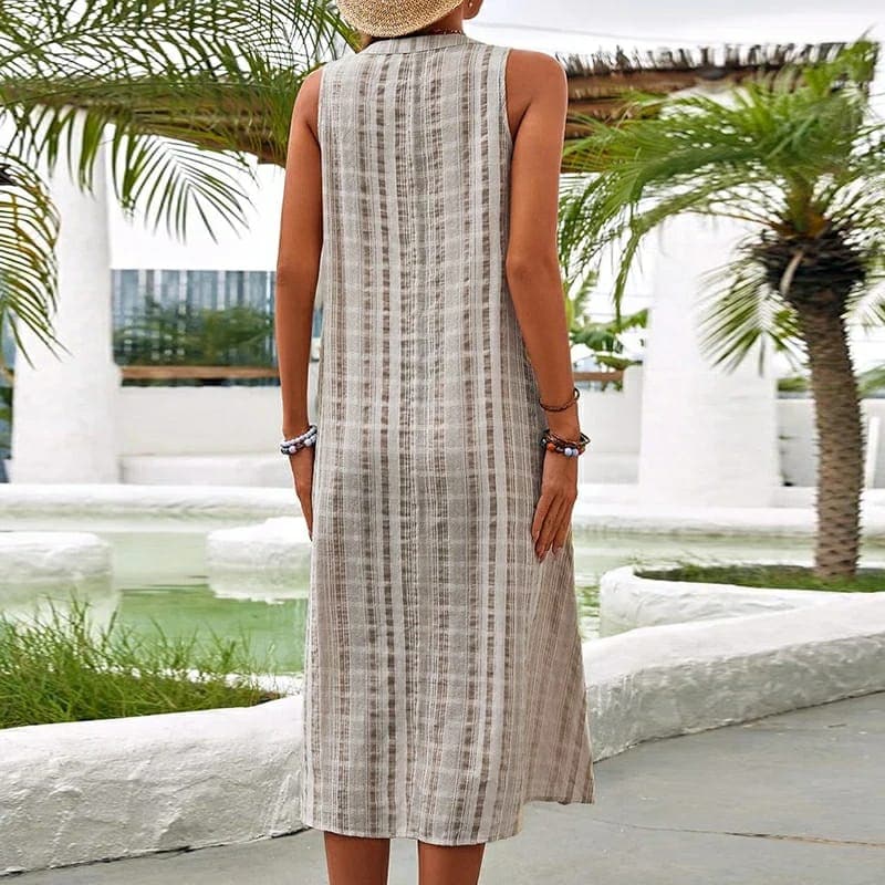 Morgane - Elegant maxi dress with side pockets