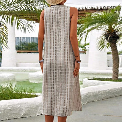 Morgane - Elegant maxi dress with side pockets