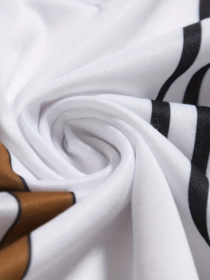 Men's Polo Shirt - Tailored Fit - Classic Collar - Vertical Stripes