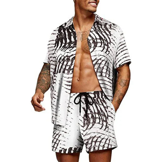 Men's Set - Short-Sleeved Shirt & Shorts - Relaxed Fit - Light & Breathable