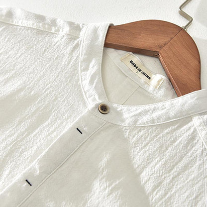 Men's Shirt - Light and Breathable - Henley Collar - Short Sleeve - Casual Fit