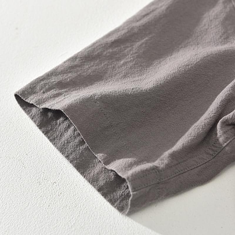 Men's Shirt - Light and Breathable - Henley Collar - Short Sleeve - Casual Fit
