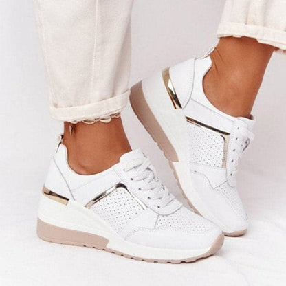 Women's Sneakers - Breathable Design - Lace-Up & Zipper - Comfortable Sole for Everyday