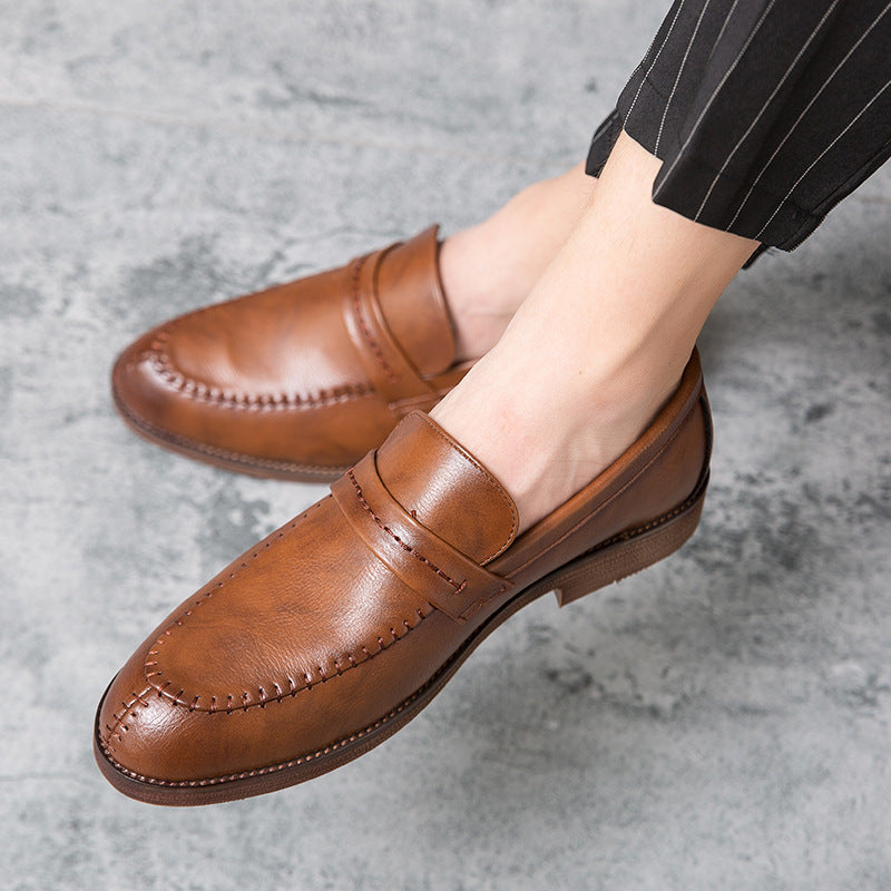 Men's Leather Loafers – Slip-On – Penny Strap – Comfortable Fit