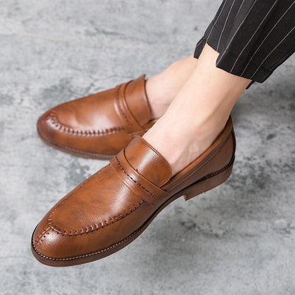 Men's Leather Loafers – Slip-On – Penny Strap – Comfortable Fit