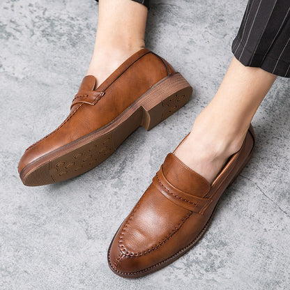 Men's Leather Loafers – Slip-On – Penny Strap – Comfortable Fit