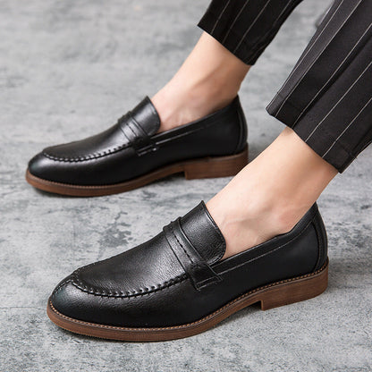 Men's Leather Loafers – Slip-On – Penny Strap – Comfortable Fit