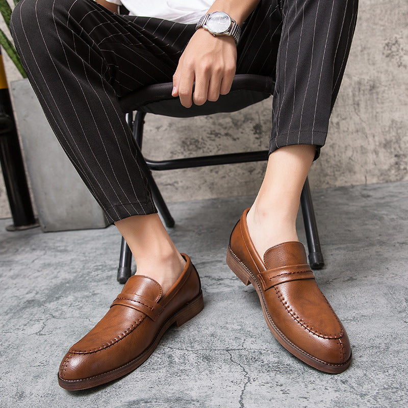 Men's Leather Loafers – Slip-On – Penny Strap – Comfortable Fit