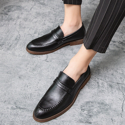 Men's Leather Loafers – Slip-On – Penny Strap – Comfortable Fit