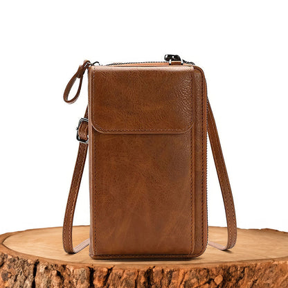 Amelia Compact Crossbody Wallet Bag | Flap Closure Adjustable Strap Bag