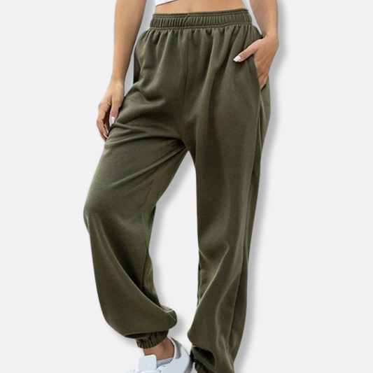 Rosie Relaxed Fit Jogger Pants | Solid Ankle-Length Jogger Pants