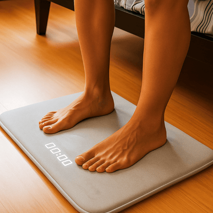 Minimalist Rug Alarm Clock with Pressure Sensor