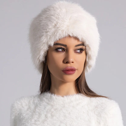 Isla Fitted Faux Fur Hat | Solid Full Crown Faux Fur Hat