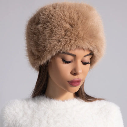 Isla Fitted Faux Fur Hat | Solid Full Crown Faux Fur Hat