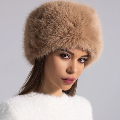 Isla Fitted Faux Fur Hat | Solid Full Crown Faux Fur Hat