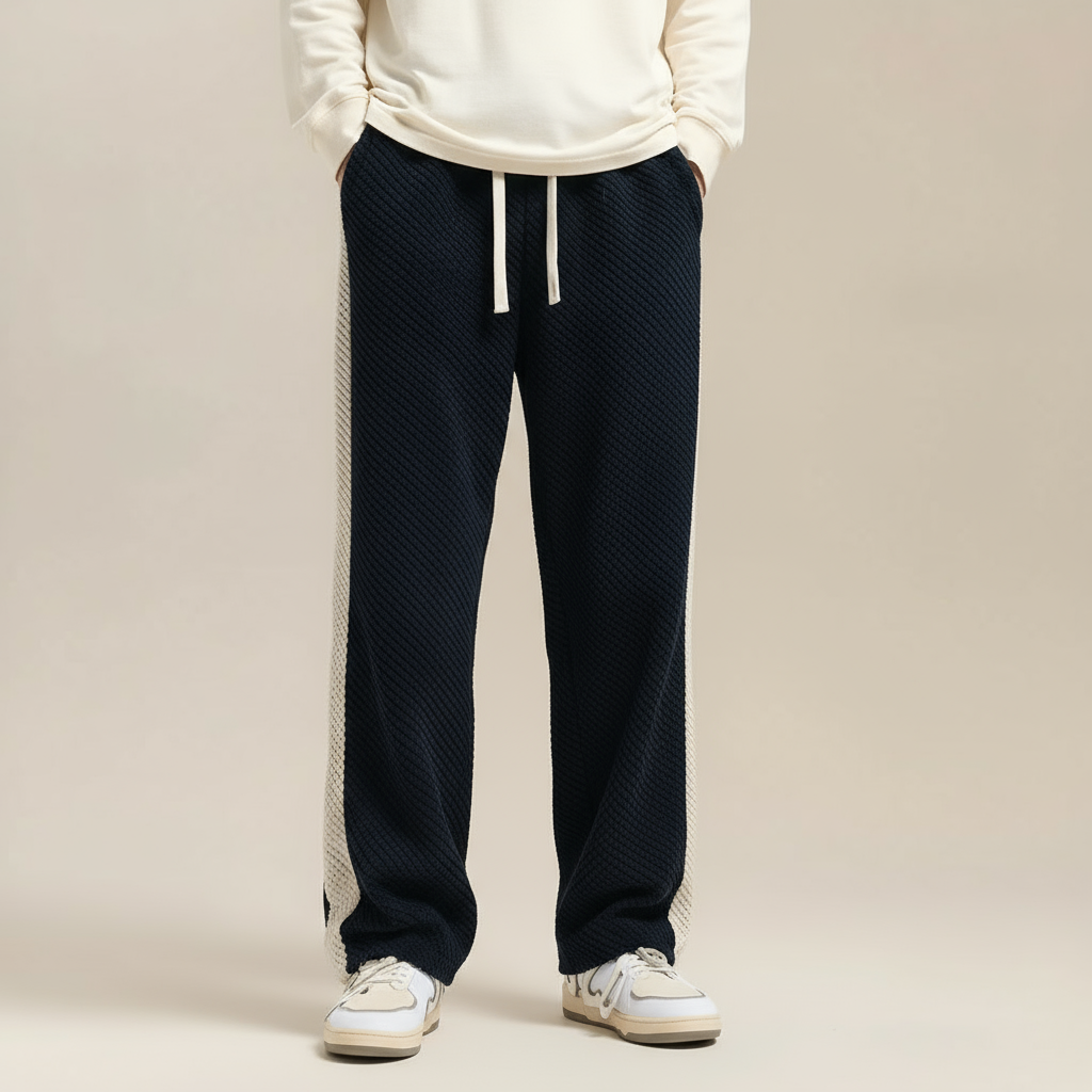 Lucas Relaxed Fit Sweatpants | Drawstring Waist Side Stripe Sweatpants
