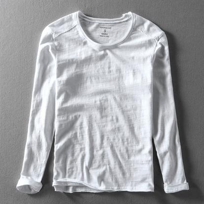 Classic Crew Neck Long Sleeve T-Shirt for Men – Lightweight Everyday Comfort