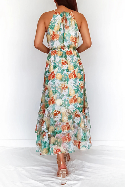 Women Maxi Dress - Halterneck - Elegant Fit - Light and Breathable