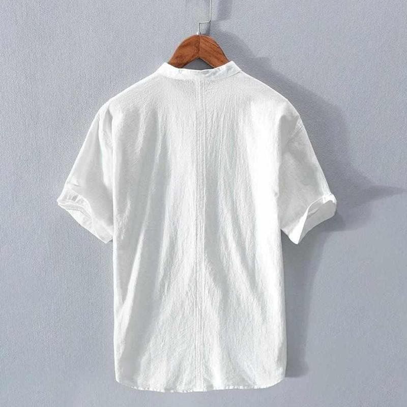 Men's Shirt - Light and Breathable - Henley Collar - Short Sleeve - Casual Fit