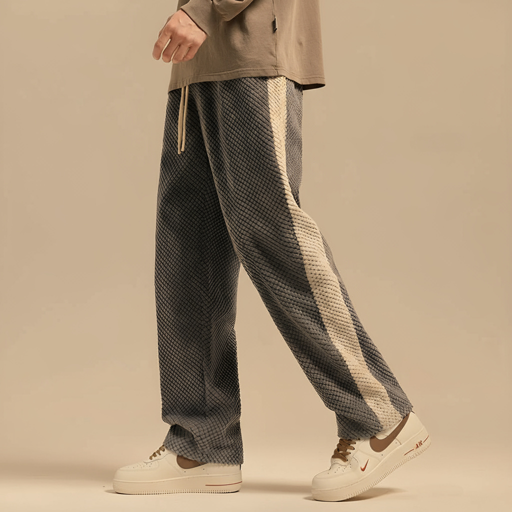 Lucas Relaxed Fit Sweatpants | Drawstring Waist Side Stripe Sweatpants