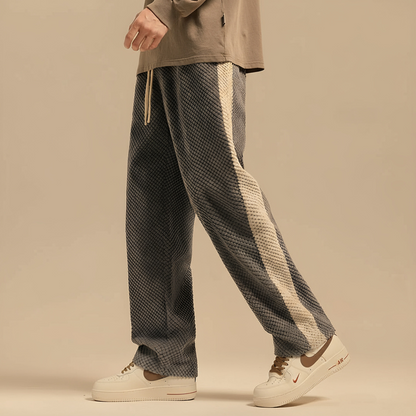 Lucas Relaxed Fit Sweatpants | Drawstring Waist Side Stripe Sweatpants