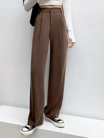 Women's Pants - High Waist Wide Leg - Elegant Fit - Comfortable Lightweight Design