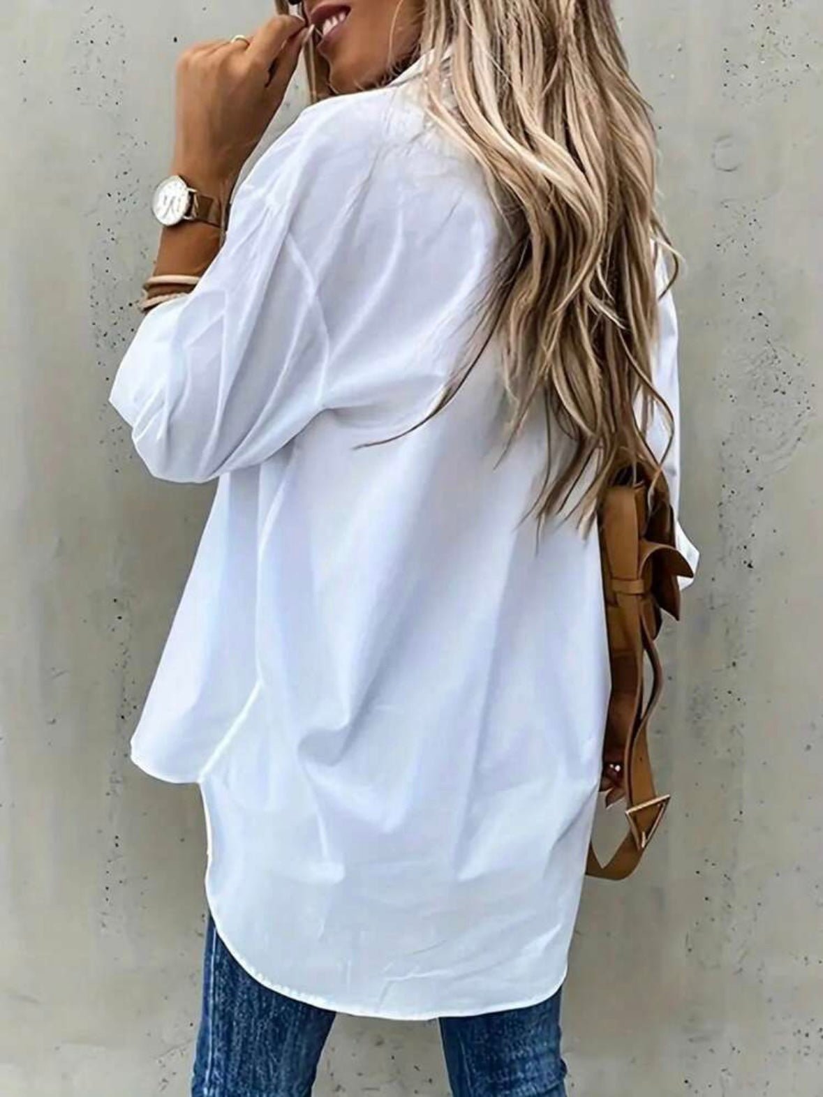 Women's Shirt - Classic Fit - Long Sleeve - Button Closure - Chest Pockets
