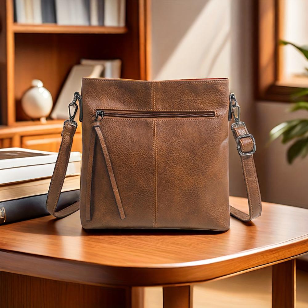 Isabella Slim Crossbody Bag | Textured Silver-Tone Hardware Bag