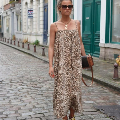 Madeleine - Fierce Leopard Print Midi Dress