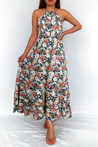 Women Maxi Dress - Halterneck - Elegant Fit - Light and Breathable