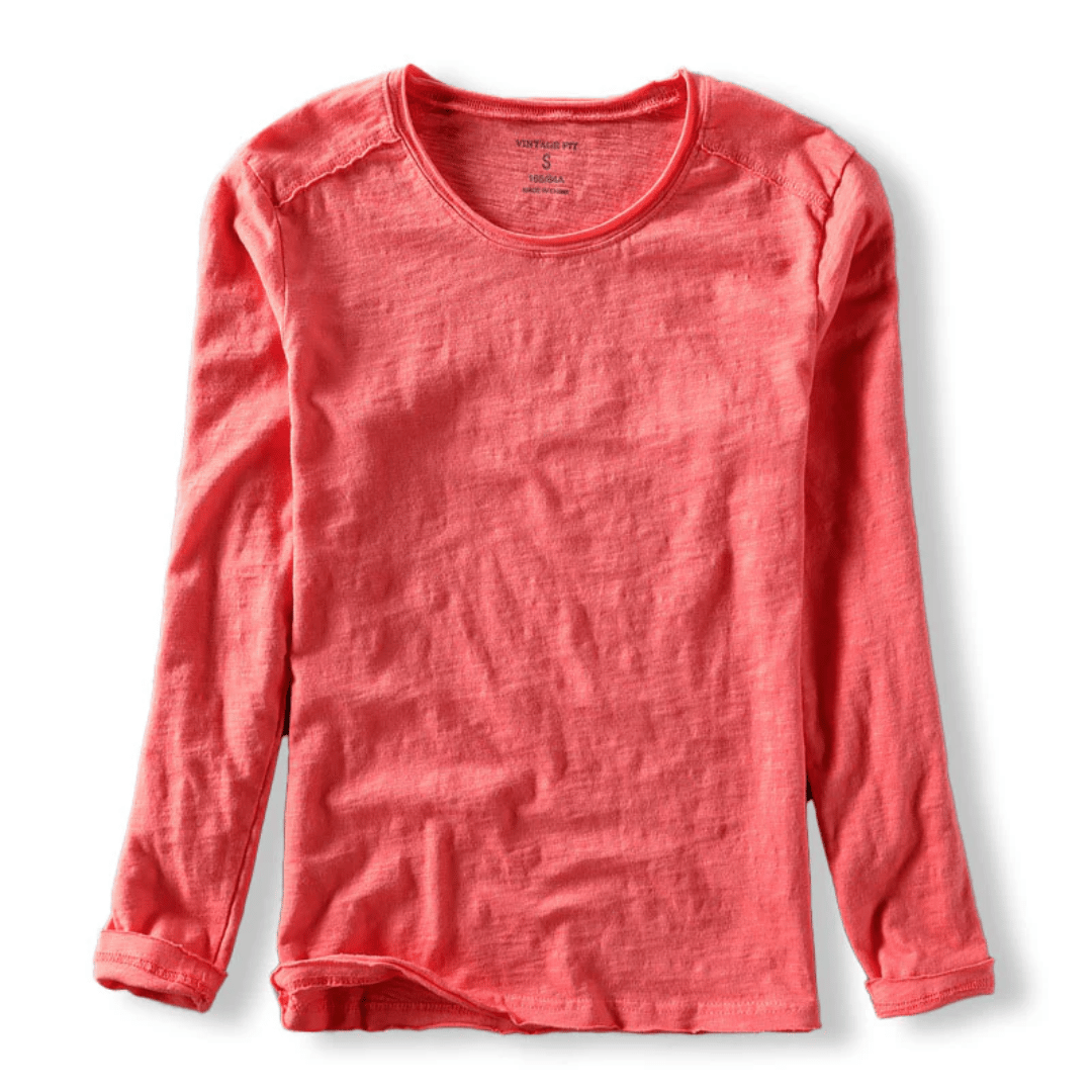 Classic Crew Neck Long Sleeve T-Shirt for Men – Lightweight Everyday Comfort