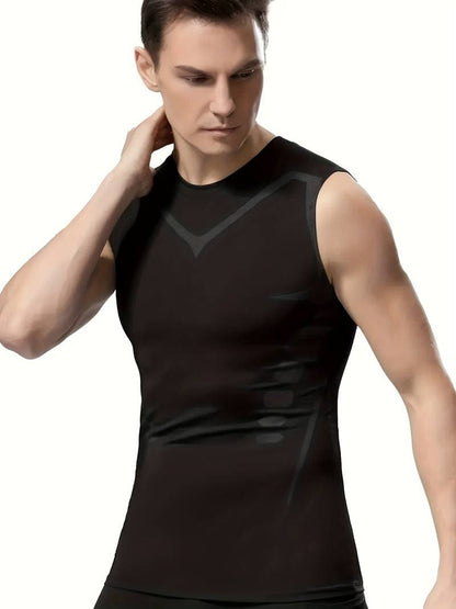 Men's Compression Tank Top - Breathable and Stretchable - Muscle Support & Sweat-Wicking