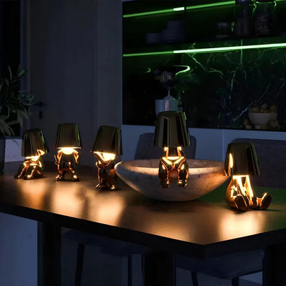 Modern Gold Figurine Table Lamp
