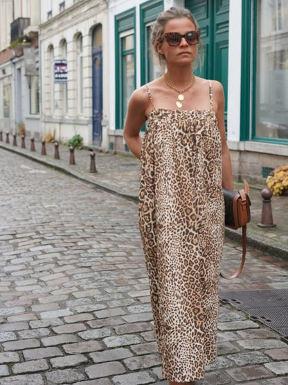 Madeleine - Fierce Leopard Print Midi Dress